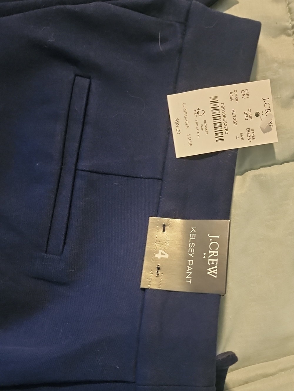J. Crew Kelsey Pant - Navy